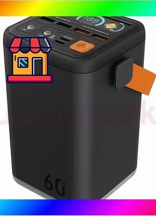 Bs повербанк o2 project best mix p yt-2430 45 w 60000 mah зі швидким заряджанням, ліхтариком і кольоро bas77/n