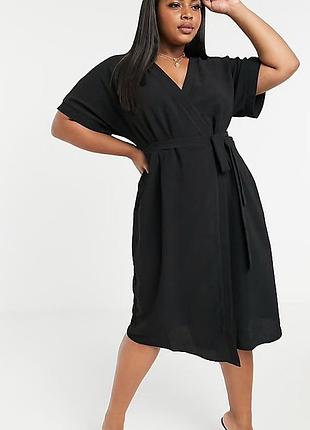 Жіноча чорна сукня asos на запах