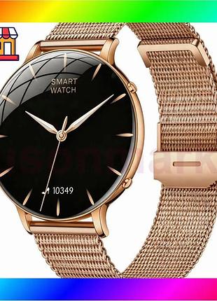 Bs умные женские часы best mix smart rose steel с фонариком (2 ремешка) bas77/n