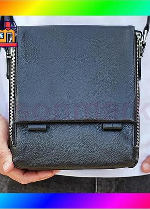 Bs сумка-мессенджер через плечо best mix tiding bag (21 x 24 x 6 см) борсетка из натуральной кожи черн bas77/n