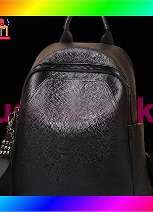 Bs жіночий рюкзак tiding best mix bag (30 х 23 х 10 см) шкіряний чорний bas77/n
