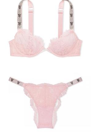 Комплект білизни victoria’s secret бюстгальтер 34c (75с), трусики бразиліана розмір m. very sexy. вікторія сікрет
