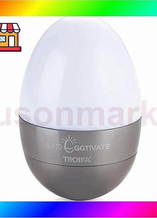 Bs світильник-нічник з led-таймером best mix troika eggtivate з датчиком вібрації (сталевий) bas77/n