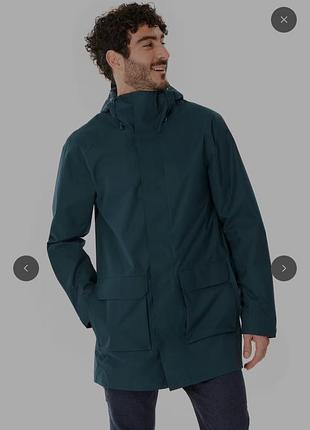 Чоловіча водонепроникна туристична куртка, nh500 - довга зелена decathlon.