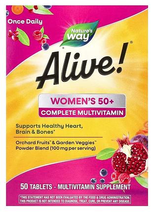 Bs мультивитамины полного комплекса best mix для женщин 50+, alive! women's 50+ complete multivitamin, bas77/n