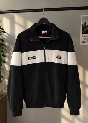 Олімпійка чоловіча ellesse чорно-біла в ретро-стилі