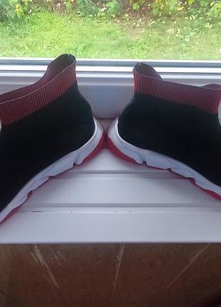 Кроссовки носки balenciaga speed trainer black/red • размер 41 (26 см)