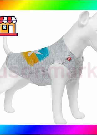 Bs майка для собак best mix waudog clothes малюнок "прапор", s30, b 54-60 см, з 33-38 см bas77/n