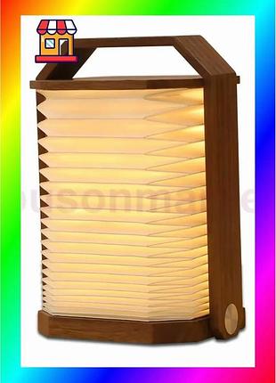 Bs світильник на акумуляторі best mix gingko smart origami lamp 450 лм 6 вт (11.5 х 5 х 21 см) натурал bas77/n