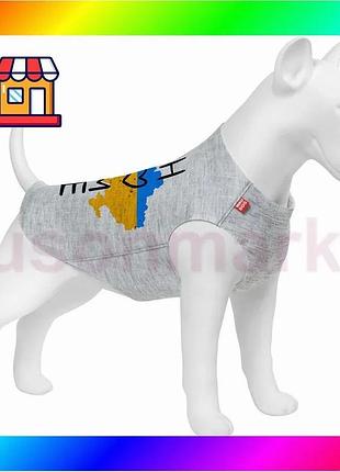 Bs майка для собак best mix waudog clothes малюнок "будинок", m45, b 64-70 см, з 35-40 см bas77/n