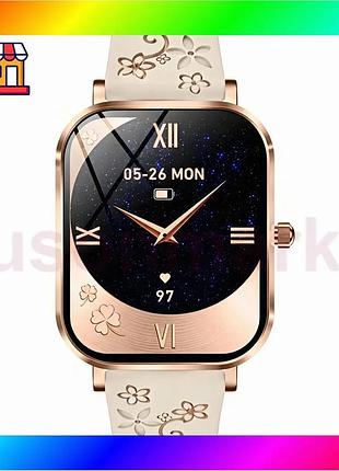 Bs часы умные смарт best mix smart miami beige flower (2 ремешка) bas77/n