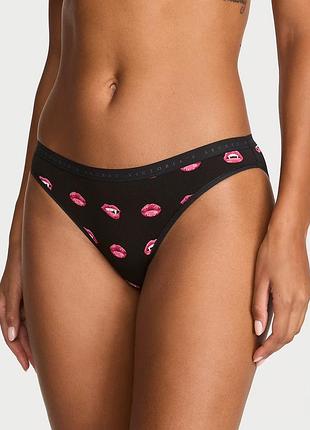 Трусики жіночі victoria's secret бікіні бавовняні з принтом