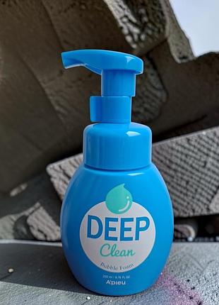 A'pieu deep clean bubble foam пінка  для вмивання для зняття макіяжу 200 мл