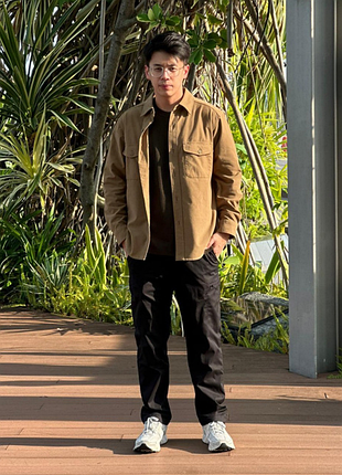 Оверширт\рубашка uniqlo jersey utility overshirt