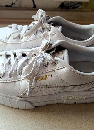 Кожаные кроссовки puma mayze classic white оригинал размер 40