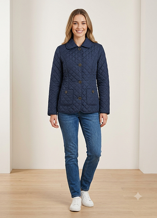 Стеганая демисезонная куртка betty kay london (uk 10 / s-m)