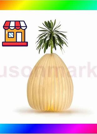 Bs світильник-ваза на акумуляторі best mix gingko smart vase light 3000к (дерево клен) bas77/n
