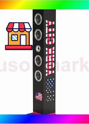 Bs мультимедійна bluetooth-колонка new best mix york 40w usb fm-радіо та пульт дк чорний bas77/n