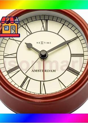 Bs годинник настільний кварцовий best mix small amsterdam red (діаметр 11 см) червоний bas77/n