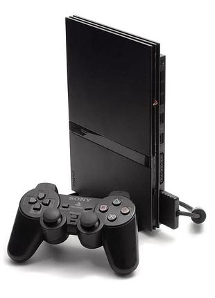 Ігрова консоль sony playstation 2 slim black scph-77004, б/в