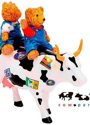 Bs колекційна статуетка корова best mix teddy bears on the moove (size m) полірезин bas77/n