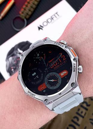 Умные часы modfit titan-x silver silica мужской спортивный