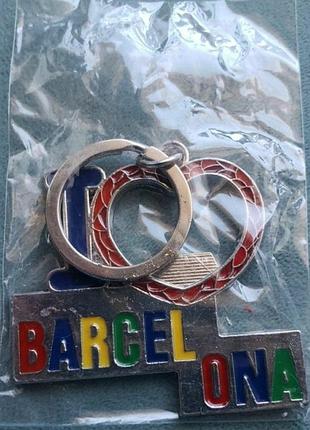 Аксесуар для сумок унісекс брелок для ключів barcelona металевий різнокольоровий