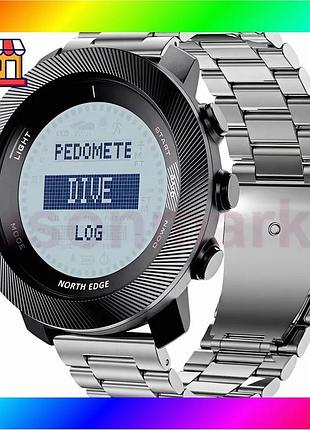Bs умные смарт часы best mix north edge apache model d stainless 10bar (2 ремешка) bas77/n