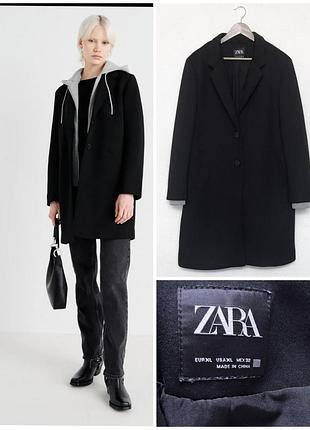 Чорне пальто zara, p. xl