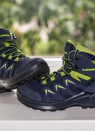 Черевики трекінгові lowa innox pro gtx mid goretex blue/lemon 28 р. оригінал