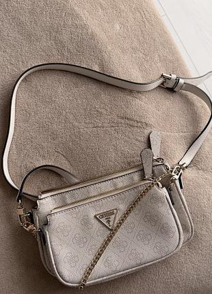 Сумка жіноча guess через плече, бежева