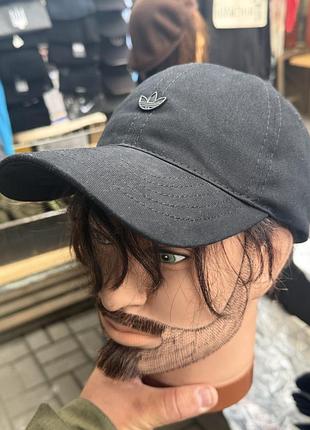 Кепка adidas originals 🧢 чорна бейсболка m/l, бавовна, регульована
