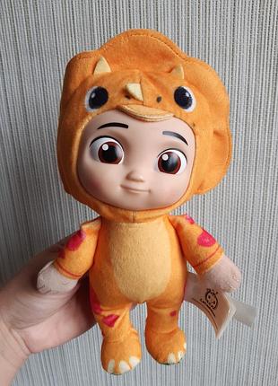 Оригинальная мягкая игрушка cocomelon cece dino (сесси динозавр), 20 см