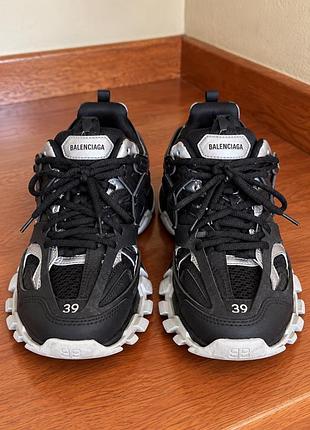 Кросівки balenciaga track чорні/сріблясті, розмір 39