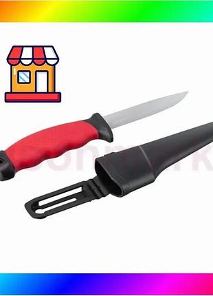 Bs нож 100 мм, best mix с чехлом intertool ht-0536 bas77/n