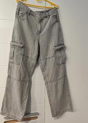 Джинсы, штаны карго h&amp;m divided. стан идеальной ткани хорошего качества коттон.