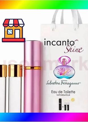 Bs salvatore ferragamo incanto best mix shine edt 3x15ml - trio bag bas77/n