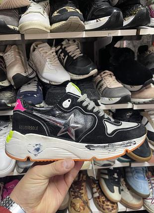 Крутые модные кроссовки сникерсы golden goose running leather trainers ggdb