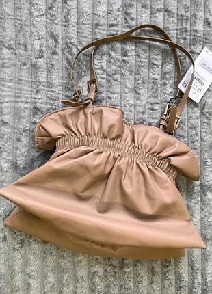 Сумка для жінок zara бежева 4