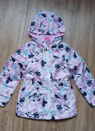 Вітрівка, куртка утеплення фліс pepco 116см. 5-6р. нова. мінні, minnie mouse.