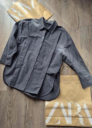 Пальто жіноче zara сіре, розмір m
