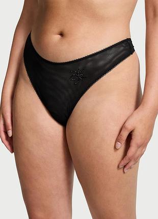 Трусики тонг victoria's secret со стразами