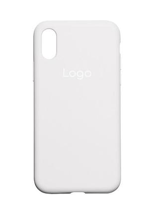 Чехол silicone case full size (aa) для iphone x/xs мятная упаковка 09.white