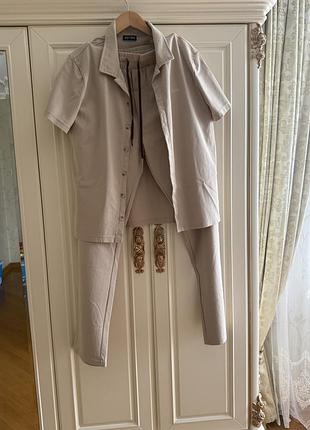 Костюм чоловічий ermenegildo zegna, бежевий
