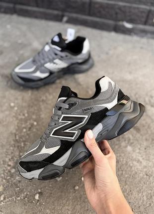 Кроссовки new balance 9060 комбинированные серые 43