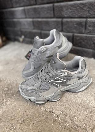 Кроссовки new balance 9060 замшевые серые