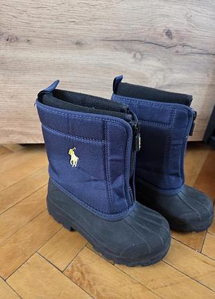 Чоботи дитячі polo ralph lauren темно-сині, розмір 9