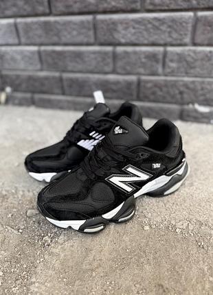 Кроссовки new balance 9060 замшевые черные