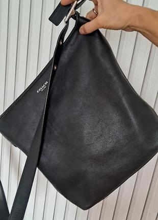 Coach new york сумка через плечо кожа