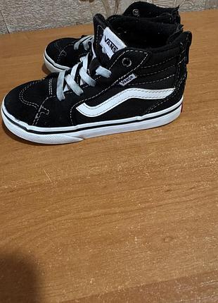 Дитячі кеди vans високі 🖤🤍 5